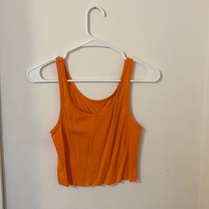 orange crop top